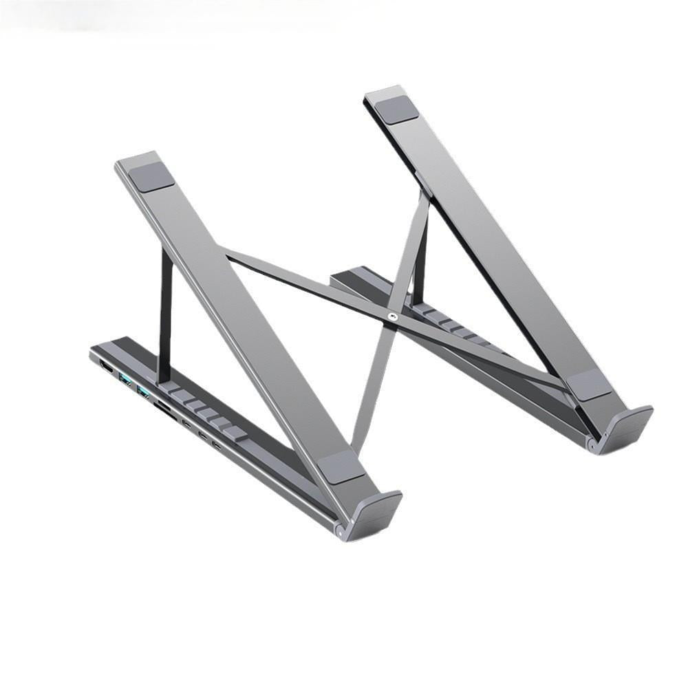 7-in-1 Aluminum Alloy Laptop Stand & Docking Station