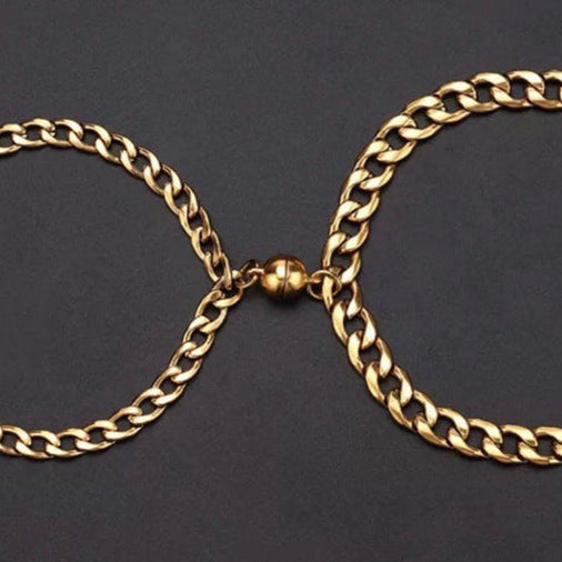 Couple Heart Magnetic Bracelet